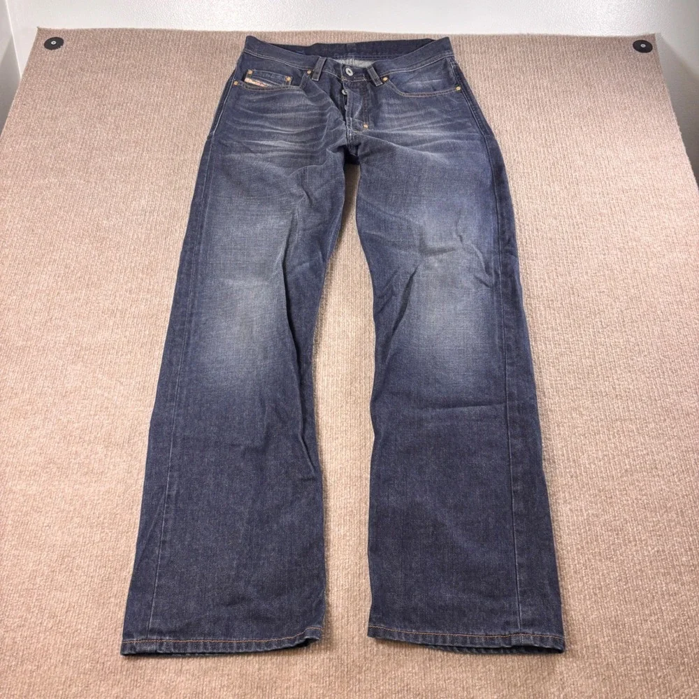 Diesel Industries Kuratt Straight Leg Blue Denim Jeans Men's Size 32x32 EUC